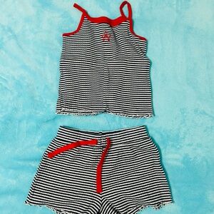 Carter's Black and White Striped Kids Matching Set